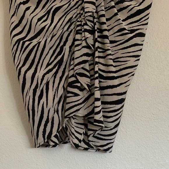A.L.C. Metz Zebra Print Knee Length Skirt